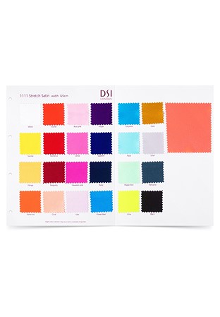 DSI SA/1111 Stretch Satin Swatch Card